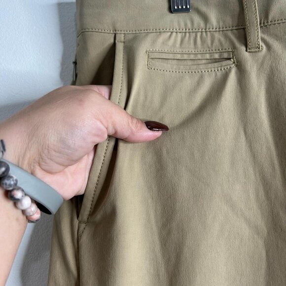 J Crew Stretch Performance Chino Pants Mens 33x34 Khaki Tan 484 Slim Zip Pocket - Picture 3 of 13
